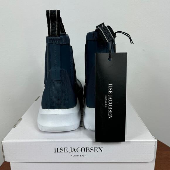 New Ilse Jacobsen Rubber Waterproof Rain Boot in Orion Blue Women's Size 10 - Picture 9 of 10